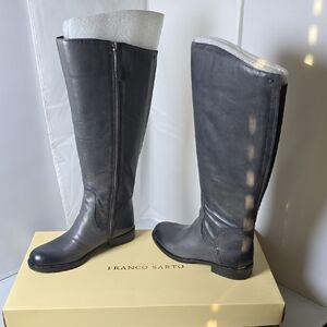 NIB Franco Sarto Charcoal Tall, Wide Calf Boots SZ 6
